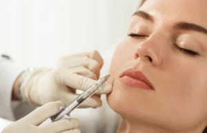 woman getting lip filler